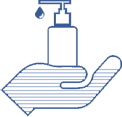 Hand holding product icon